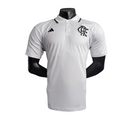 Camisa Flamengo Polo Treino 23/24 Torcedor Nike Masculina - Branco com detalhes