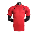 Camisa Flamengo Polo Treino 23/24 Torcedor Masculina - Vermelha com detalhes em