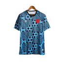 Camisa Dinamarca Treino 23/24 - Torcedor Hummel Masculina - Azul com detalhes em