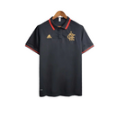 Camisa Flamengo 23/24 polo - Torcedor Adidas Masculina - Preta com detalhes em v