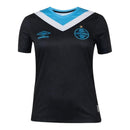Camisa Grêmio III 24/25 - Torcedor Umbro Feminina - Preta com detalhes em azul e