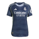 Camisa Real Madrid II 25/26 - Torcedor Adidas Feminina - Azul com detalhes em am
