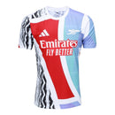 Camisa Arsenal Pré-jogo 24/25 - Torcedor Adidas Masculina - Branca com detalhes