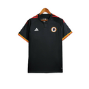 Camisa Roma III 23/24 - Torcedor Adidas Masculina - Preta com detalhes em vermel
