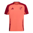 Camisa River Plate Treino 24/25 - Torcedor Adidas Masculina - Laranja com detalh