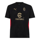 Camisa AC Milan Treino 24/25 - Torcedor Puma Masculina - Preta com detalhes em v