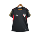 Camisa São Paulo Treino 23/24 - Torcedor Adidas Feminina - Preta com detalhes em