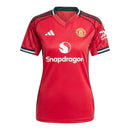 Camisa Manchester United I 25/26 - Torcedor Adidas Feminina - Vermelha com detal