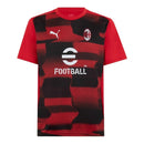 Camisa AC Milan Pré-jogo 24/25 - Torcedor Puma Masculina - Vermelha com detalhes