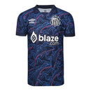 Camisa Santos III 23/24 - Torcedor Umbro Masculina - Azul com detalhes em vermel