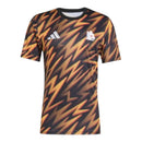 Camisa Roma Pré-jogo 25/26 - Torcedor Adidas Masculina - Preta com detalhes em l