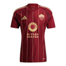 Camisa Roma I 24/25 - Torcedor Adidas Masculina - Vermelho com detalhes em doura