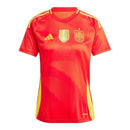 Camisa Espanha I 24/25 - Torcedor Adidas Feminina - Vermelha com detalhes em ama