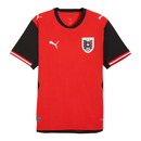 Camisa Seleção Áustria I 26/27 - Torcedor Puma Feminina - Vermelha e preta