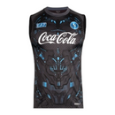 Camisa Regata Napoli Treino 25/26 - Torcedor EA7 Masculina - Cinza com detalhes