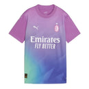 Camisa AC Milan III 23/24 - Torcedor Puma Feminina - Rosa com detalhes em roxo e