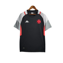 Camiseta Vasco Treino 23/24 - Kappa Torcedor Masculino - Preta com detalhes em c
