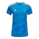 Camisa Cruzeiro III 25/26 - Torcedor Adidas Feminina - Azul com detalhes em dour