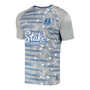 Camisa Everton Pré-jogo 23/24 - Torcedor Hummel Masculina - Cinza com detalhes e