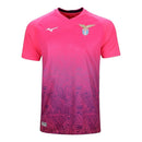 Camisa Lazio Goleiro II 24/25 - Torcedor Mizuno Masculina - Rosa com detalhes em