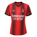 Camisa AC Milan I 23/24 - Torcedor Puma Feminina - Vermelha e preta