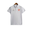 Camisa Flamengo Polo Edição Especial Conmebol 23/24 Torcedor Masculina -Branca c