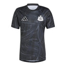Camisa Newcastle Pré-jogo 24/25 - Torcedor Adidas Masculina - Preta com detalhes