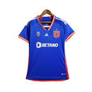 Camisa Universidad do Chile I 23/24 - Feminina Adidas - Azul com detalhes em bra