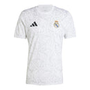 Camisa Real Madrid Pré-jogo 24/25 - Torcedor Adidas Masculina - Branca com detal