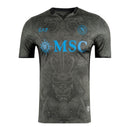 Camisa Napoli III 24/25 - Torcedor EA7 Masculina - Cinza com detalhes em azul e