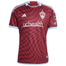 Camisa Colorado Rapids I 24/25 - Torcedor Adidas Masculina - Vinho com detalhes