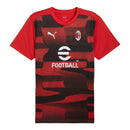 Camisa Milan Pré-Jogo 24/25 - Torcedor Puma Masculina - Vermelha com detalhes em