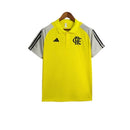 Camisa Flamengo Treino 24/25 polo - Torcedor Adidas Masculina - Amarela com deta