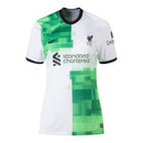 Camisa Liverpool II 23/24 - Torcedor Nike Feminina - Branca com detalhes em verd